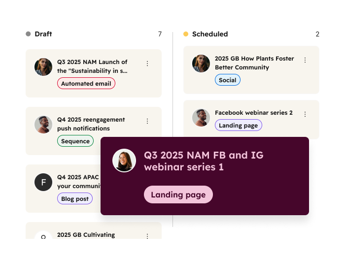 Marketing Hub - Kanban Board